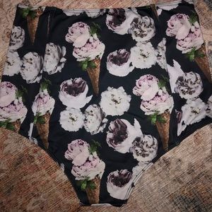 Ice Cream Floral High Wasted Bottoms